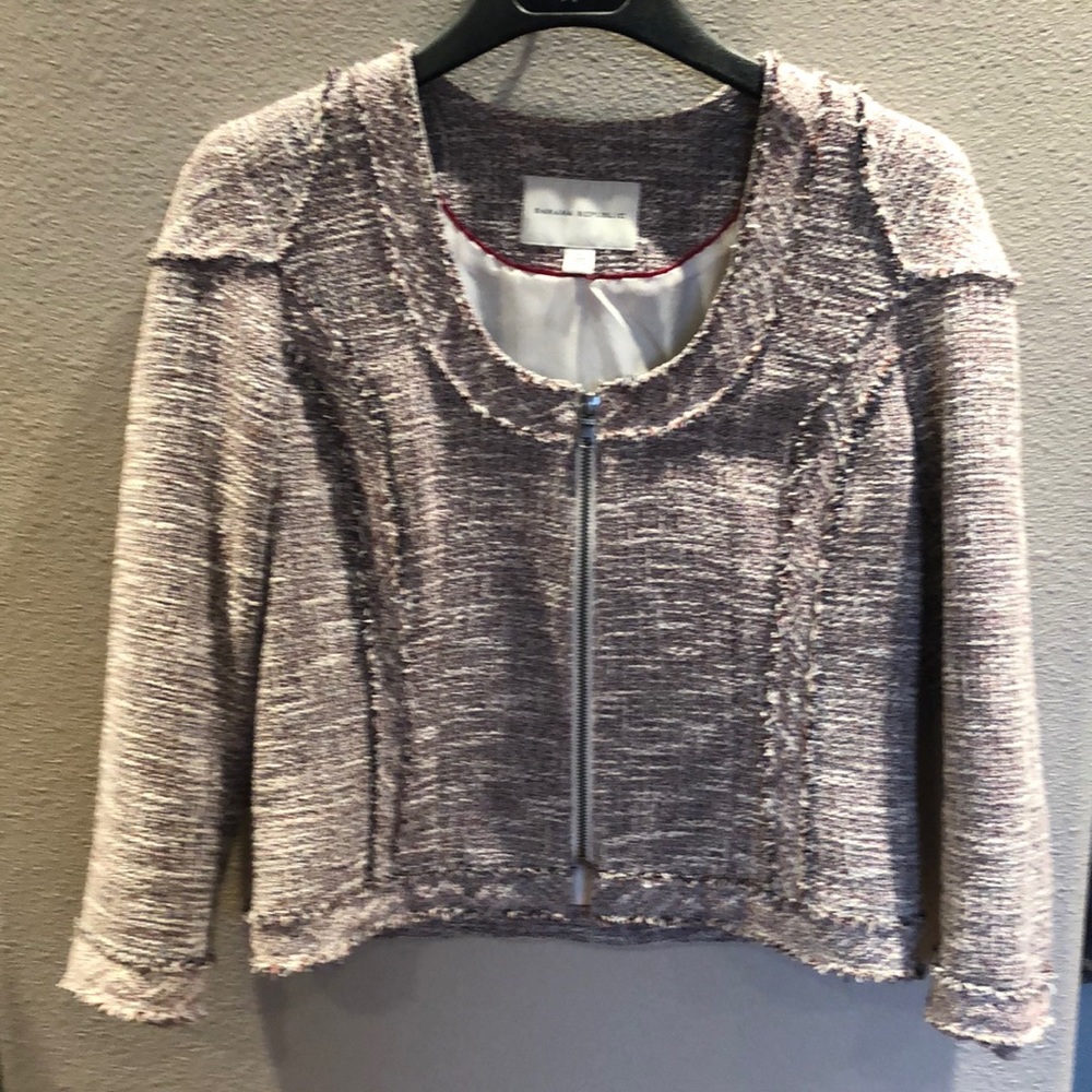 Lined blazer with 3/4 sleeves